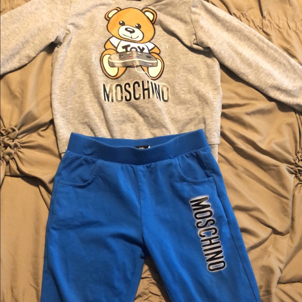 Moschino baby jogger set. Lightly worn.